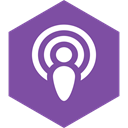 podcast, Social, Hexagon, media SlateBlue icon