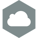 Cloud, media, Social, Hexagon LightSlateGray icon
