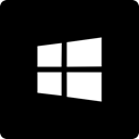 square, Social, media, window, store Black icon