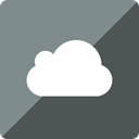 Gloss, square, Social, media, Cloud LightSlateGray icon