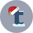 Tumblr, christmas, santa hat, Snow DarkGray icon