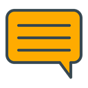 share, Social, Communication, Chat, Text, media, Bubble Orange icon
