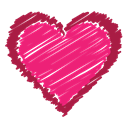 red, love, Heart, scribble, Like, bookmark, Favorite DeepPink icon