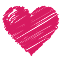 scribble, Like, Heart, Favorite, bookmark, love, health Crimson icon