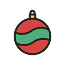 christmas, Holidays, Ball, Christmas tree Black icon