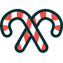 canes, christmas, sweets, candy canes, Candies, xmas DarkSlateGray icon