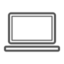 Laptop, laptop icon, laptop line icon Black icon