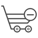 Cart, remove cart, shopping cart, shopping cart icon, remove cart icon, remove Black icon