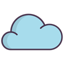 data base, Server, Data, Cloud, Database, forecast, weather LightBlue icon