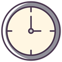 Clock, time, meeting, Schedule, watch, Appointment, clock face OldLace icon