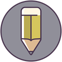 pencil, Drawing, Draw, Edit, write, editor, graphic LightSlateGray icon