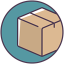 package, order, Box, parcel, postage, Shop, post CadetBlue icon