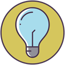 bulb, new idea, Check, Light bulb, Electric, good idea DarkKhaki icon
