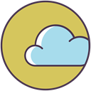 Data, weather, Server, data base, Cloud, Database, forecast DarkKhaki icon