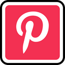 online, pinterest, Social, media Crimson icon