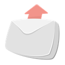 sent, mail, Email, envelope, outgoing, arrow up, send Gainsboro icon