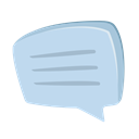 feedback, Text, message bubble, Communication, Chat, customer service, support PowderBlue icon