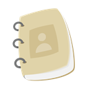 notepad, customer service, support, contact book, contact up, profile, Address PaleGoldenrod icon