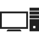 Laptop, pc, technology, Computer, monitor, Desktop Black icon