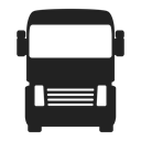 truck, Renault, Front, Delivery, vehicle, logistics Black icon