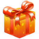 Bonus, gift, present, Ribbon Black icon