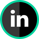Linkedin, media, Logo, online, Social DarkSlateGray icon
