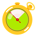 speed, Advantage, Fast, time, timer, stopwatch Gold icon