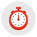 stopwatch, time, timer, speed, measure, timepiece Lavender icon