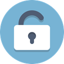 Lock, Unlocked SkyBlue icon