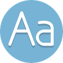 typography, letters, Alpha SkyBlue icon