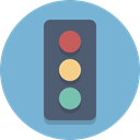Traffic light, traffic signal, signal SkyBlue icon