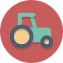 vehicle, tractor, Farming IndianRed icon