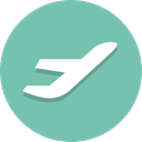 Plane, airplane, departure, takeoff MediumAquamarine icon