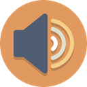Audio, speaker, volume SandyBrown icon