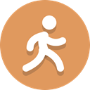 person, Running, walking SandyBrown icon