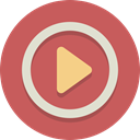 movie, play, video IndianRed icon
