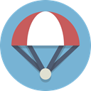 Parachute, Skydiving SkyBlue icon