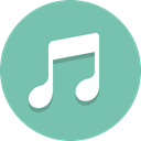Notes, music, Audio MediumAquamarine icon