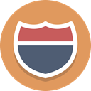 sign, Route, highway, Interstate SandyBrown icon