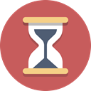 Hourglass, timer, time IndianRed icon