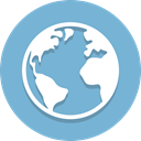 global, earth, globe, world, planet SkyBlue icon