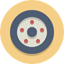 wheel, Car wheel, Tire Khaki icon