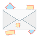 Communication, mail, envelope, Message, send, Letter WhiteSmoke icon