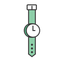 watch, wrist, timing, journey, travel, Clock, time Black icon