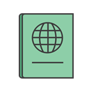 documents, pass, Id, journey, passport, travel, vacation DarkSeaGreen icon