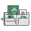 Money, travel, journey, checkout, wallet, Credit card, Cash Gainsboro icon
