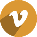 v, Vimeo Goldenrod icon
