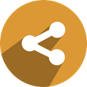 Connection, share, network, sharing, technology, Sharethis Goldenrod icon