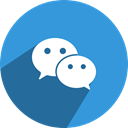 Chat, we, Social, Conversation, media, Wechat, network DodgerBlue icon