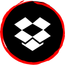 Social, dropbox, media, Logo Black icon